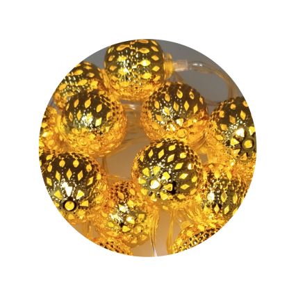 LED Kalėdinė girlianda 20xLED/3xAA 2,5m šiltai balta