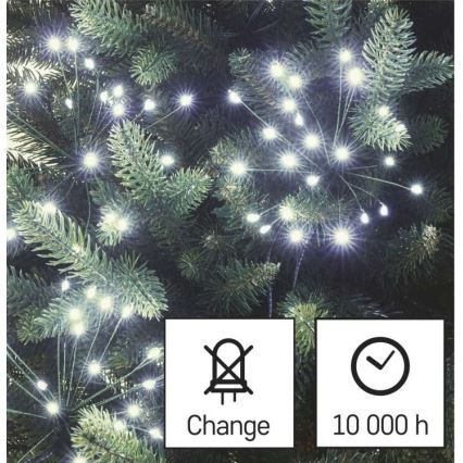 LED Kalėdinė girlianda 300xLED/8,2m šaltai balta