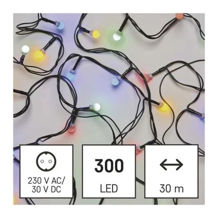 LED Kalėdinė girlianda 300xLED/8 funkcijų 35m IP44 šiltai balta