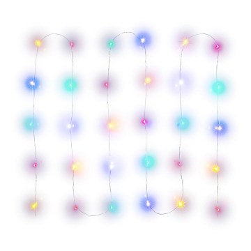 LED kalėdinė girlianda 30xLED/2xAA 3,3m daugiaspalvė
