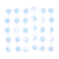 LED Kalėdinė girlianda 30xLED/3xAA 3,3m šaltai balta