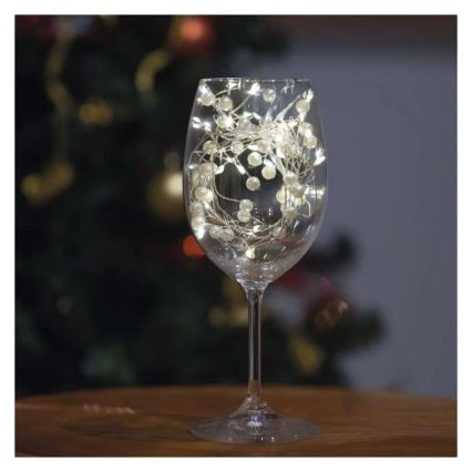 LED Kalėdinė girlianda 40xLED/3xAA 1,5 m šiltai balta