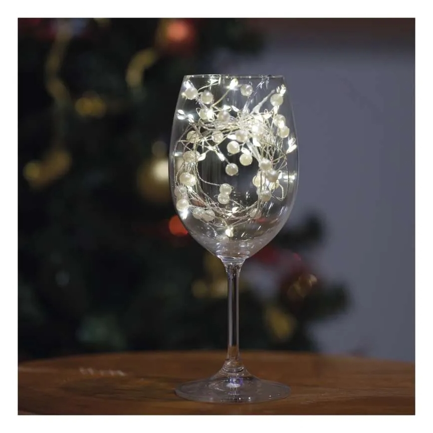 LED Kalėdinė girlianda 40xLED/3xAA 1,5 m šiltai balta