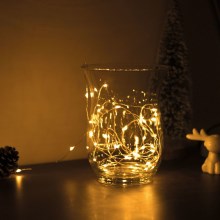 LED Kalėdinė girlianda 50xLED/3xAA 5,25m šiltai balta