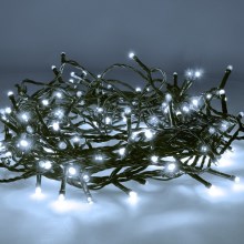 LED Kalėdinė girlianda 50xLED/8 funkcijos 8m IP44 šaltai balta