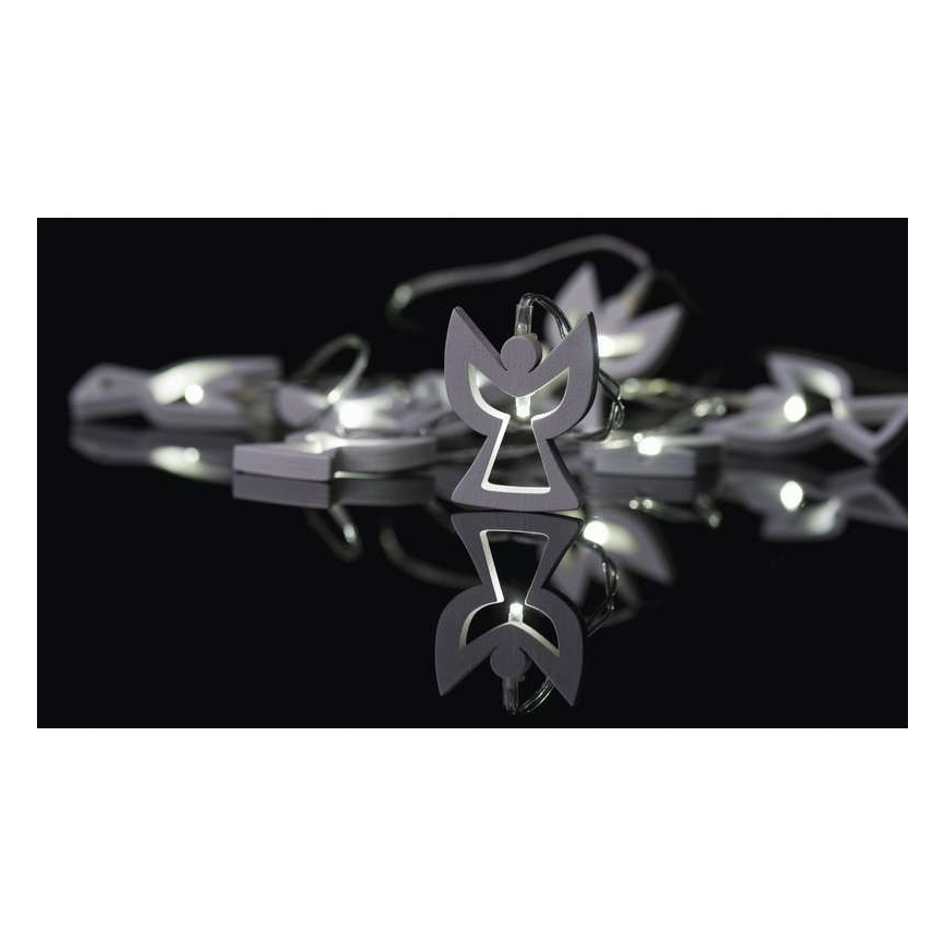 LED Kalėdinė girlianda CHAIN 10xLED/2xAA 1,85m šiltai balta