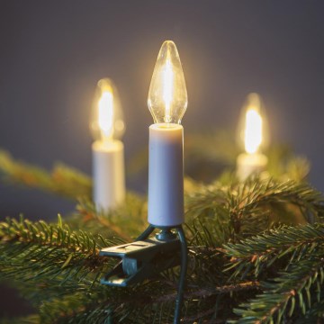 LED kalėdinė girlianda FELICIA FILAMENT 16xLED 13,5m šilta balta, Pagaminta Čekijoje