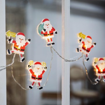 LED Kalėdinė girlianda su siurbtukais 6xLED/2xAA 1,2m šiltai balta santa