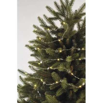 LED Kalėdinė grandinė 20xLED/2xAA 2,2 m šiltai balta