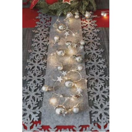 LED Kalėdinė grandinė 20xLED/2xAA 2,2 m šiltai balta