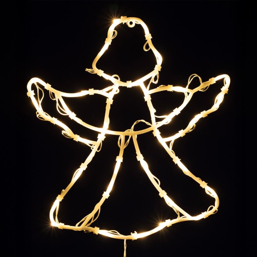 LED Kalėdinė lango dekoracija 35xLED/230V IP44 angelas šiltai balta