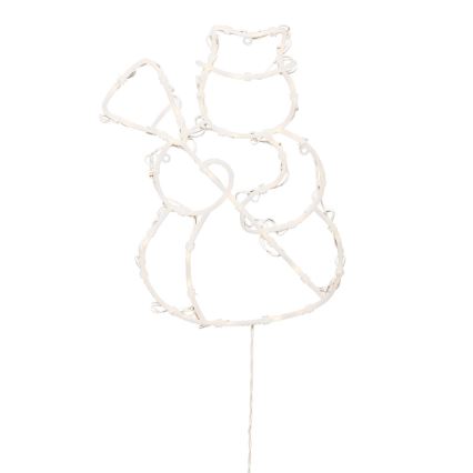 LED kalėdinė lango dekoracija 35xLED/3xAA IP44 sniego senis šilta balta