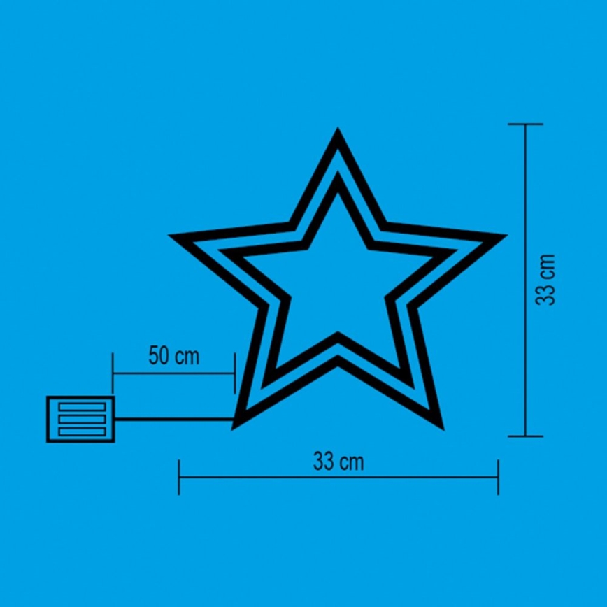 LED Kalėdinė lango dekoracija 35xLED/3xAA šiltai balta