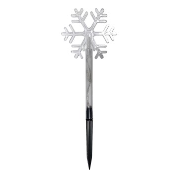 LED Kalėdinė lauko dekoracija 3xLED/2xAA IP44 šiltai baltos spalvos snaigė