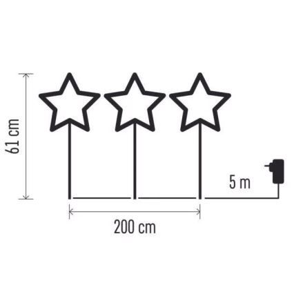 LED Kalėdinė lauko dekoracija 402xLED/3,6W/4,5/230V IP44 šilta balta