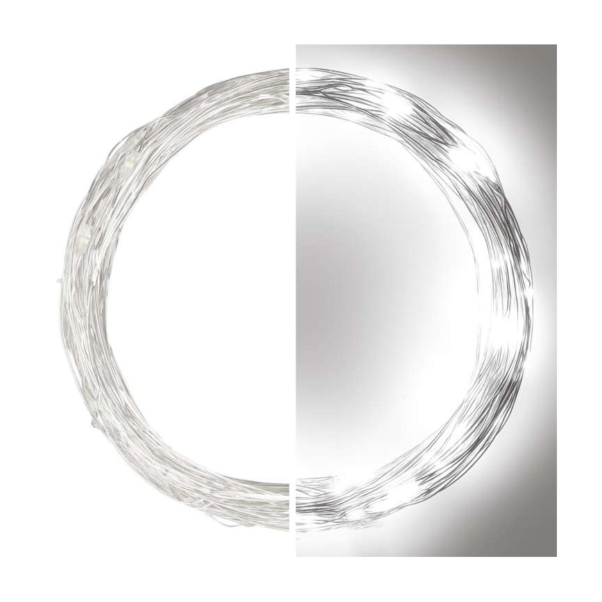 LED Kalėdinė lauko girlianda 100xLED/15m IP44 šaltai balta