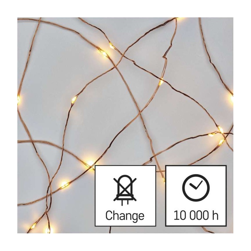 LED Kalėdinė lauko girlianda 100xLED/15m IP44 šiltai balta