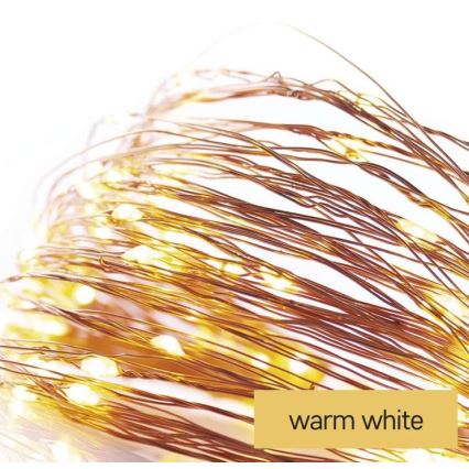 LED Kalėdinė lauko girlianda 100xLED/15m IP44 šiltai balta