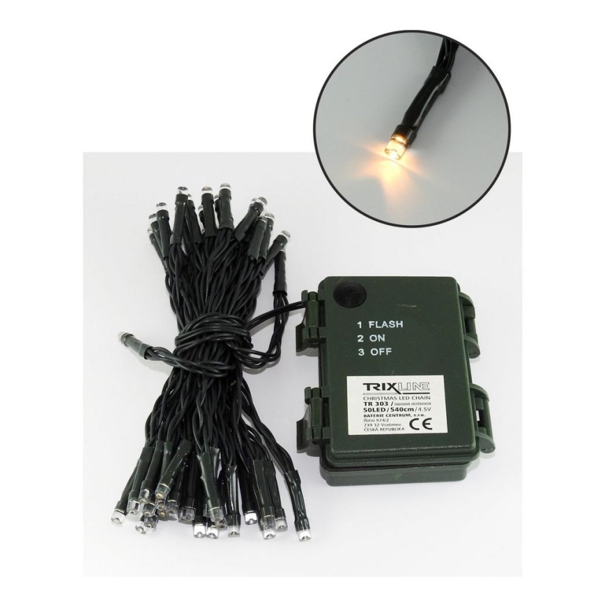 LED Kalėdinė lauko girlianda 100xLED/2 funkcijos/3xAA 10,8m IP44 šiltai balta