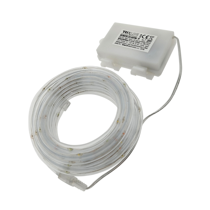 LED kalėdinė lauko girlianda 100xLED/3xAA 5,45 m IP44 daugiaspalvė