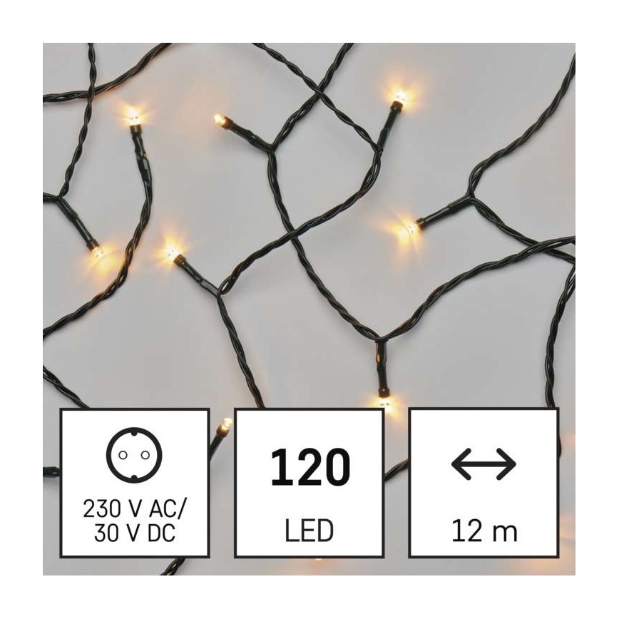 LED Kalėdinė lauko girlianda 120xLED/17m IP44 vintažinė