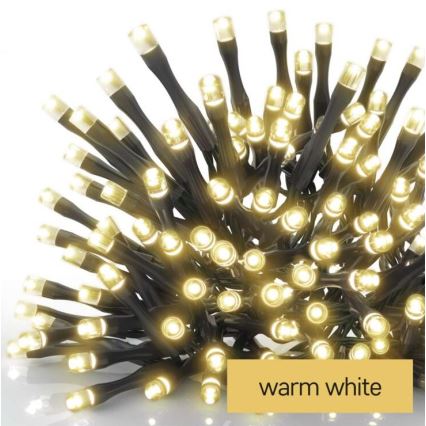 LED Kalėdinė lauko girlianda 120xLED/3xAA 8,9m IP44 šiltai balta