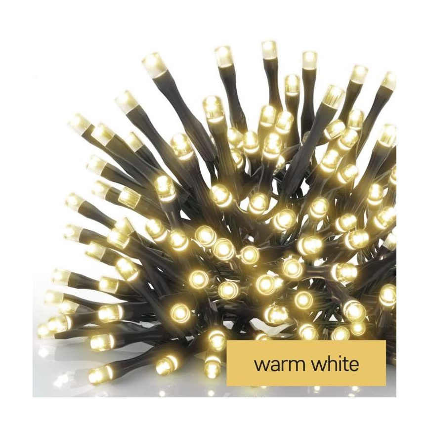 LED Kalėdinė lauko girlianda 120xLED/3xAA 8,9m IP44 šiltai balta