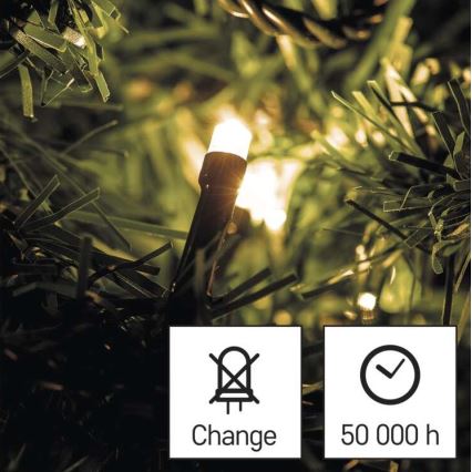 LED Kalėdinė lauko girlianda 120xLED/8,9m IP44 šiltai balta