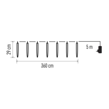 LED Kalėdinė lauko girlianda 140xLED/8,6m IP44