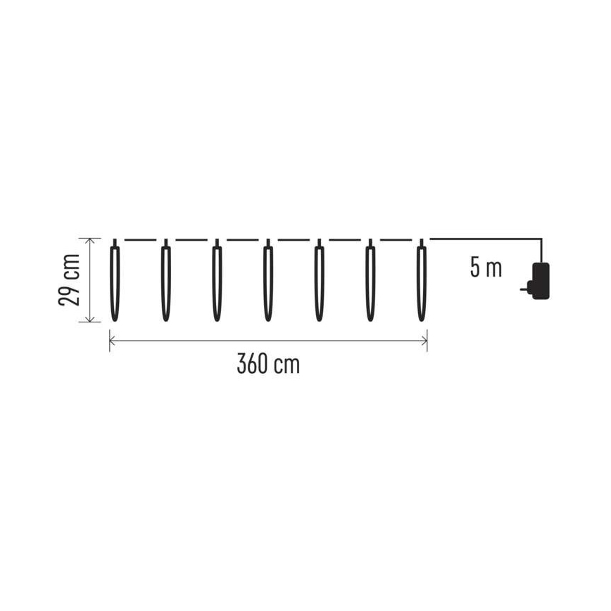 LED Kalėdinė lauko girlianda 140xLED/8,6m IP44
