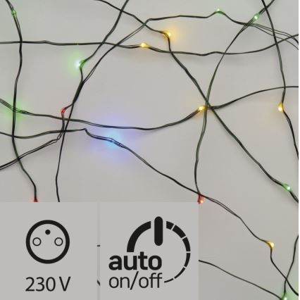 LED Kalėdinė lauko girlianda 150xLED/2 funkcijos 20m IP44 daugiaspalvė