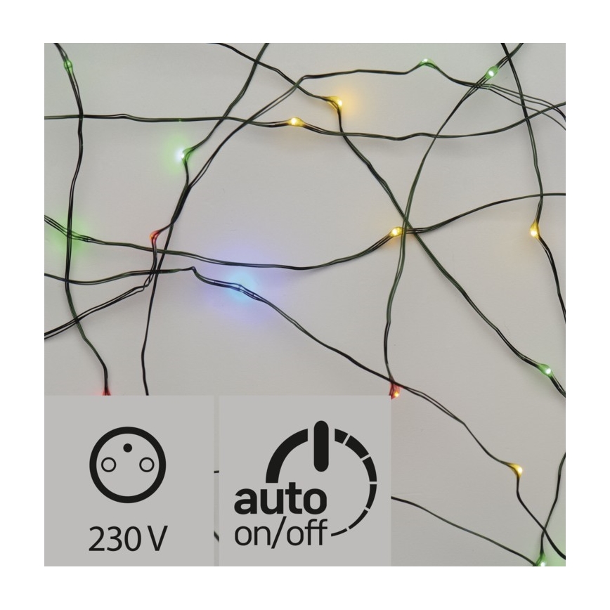 LED Kalėdinė lauko girlianda 150xLED/2 funkcijos 20m IP44 daugiaspalvė
