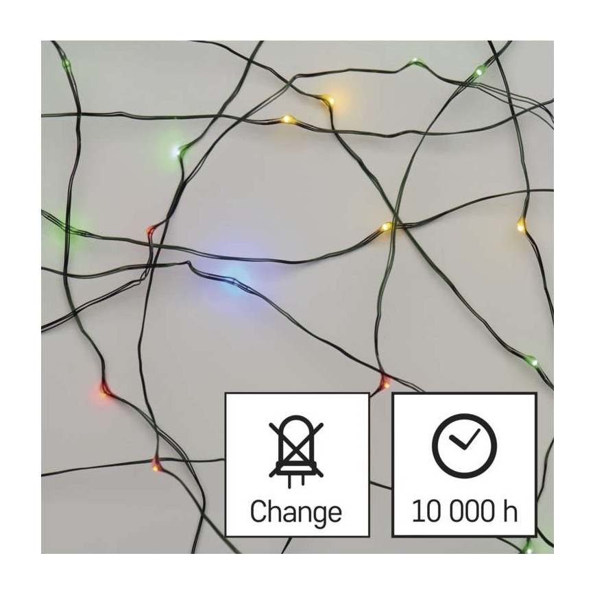 LED Kalėdinė lauko girlianda 150xLED/20m IP44 įvairiaspalvė