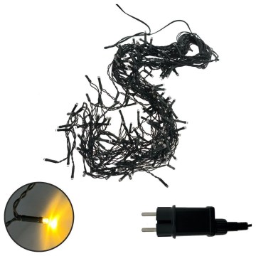 LED Kalėdinė lauko girlianda 200xLED/230V 7,6 m IP44 juoda