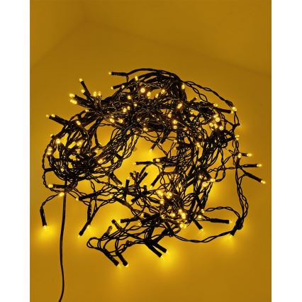 LED Kalėdinė lauko girlianda 200xLED/230V 7,6 m IP44 juoda