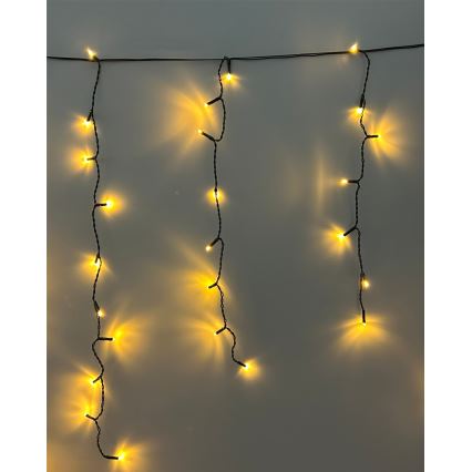 LED Kalėdinė lauko girlianda 200xLED/230V 7,6 m IP44 juoda