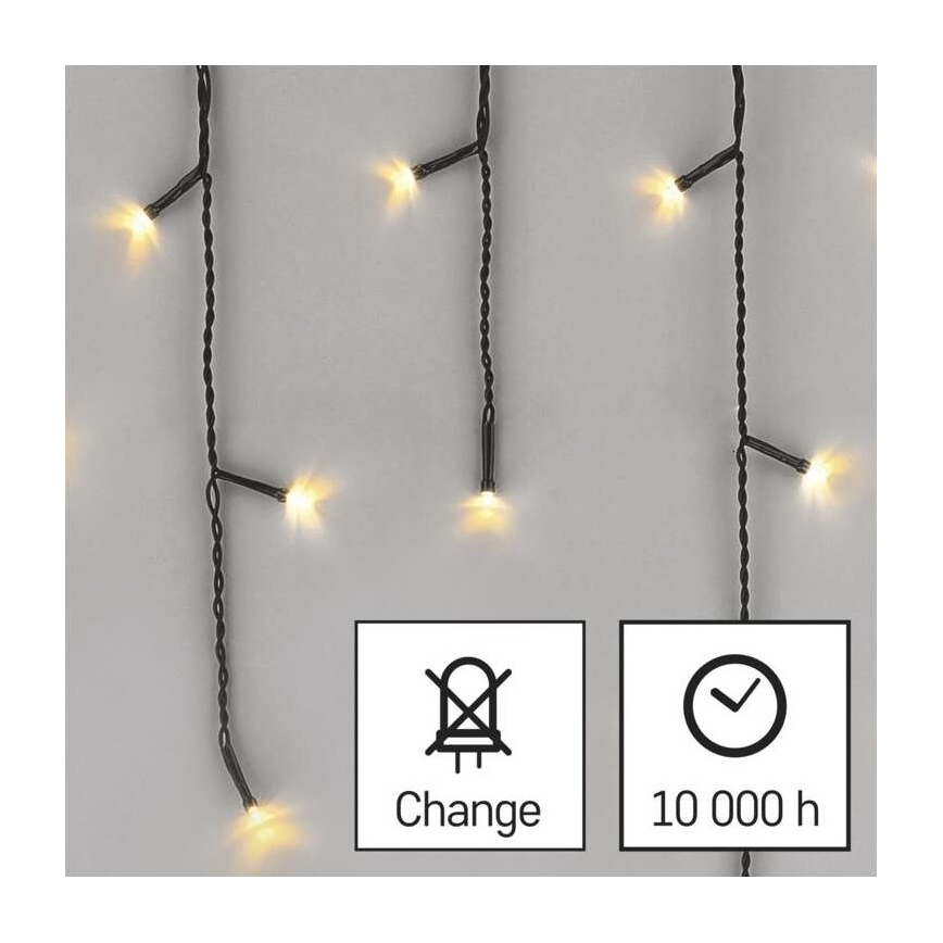 LED Kalėdinė lauko girlianda 200xLED/8 režimai 8,6m IP44 šiltai balta