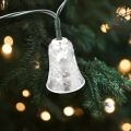 LED Kalėdinė lauko girlianda 20xLED/2xAA 2,2 m IP44 daugiaspalviai varpeliai