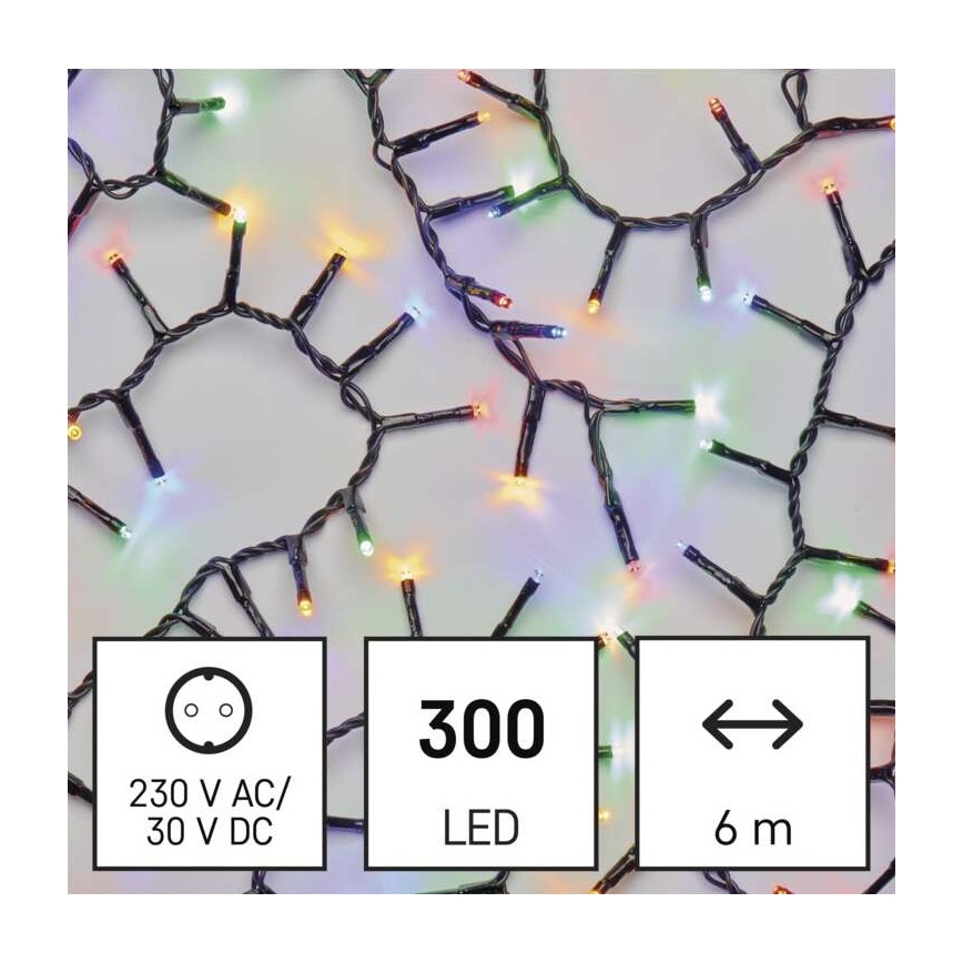 LED Kalėdinė lauko girlianda 300xLED/11m IP44 daugiaspalvė