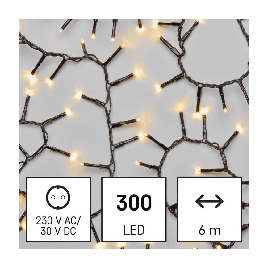 LED Kalėdinė lauko girlianda 300xLED/11m IP44 šiltai balta