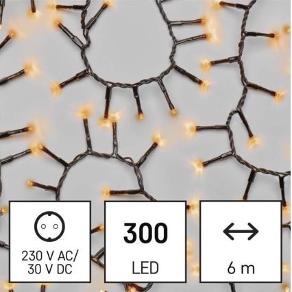 LED Kalėdinė lauko girlianda 300xLED/11m IP44 vintažinė