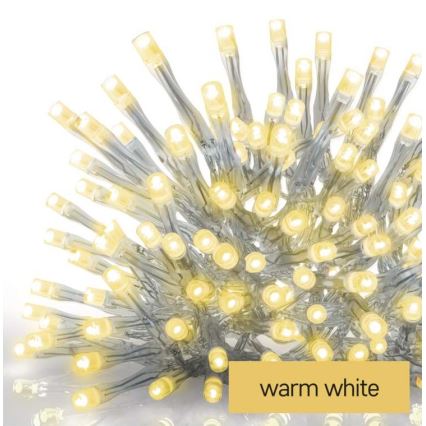 LED Kalėdinė lauko girlianda 300xLED/8 režimai 10m IP44 šiltai balta + nuotolinio valdymo pultas