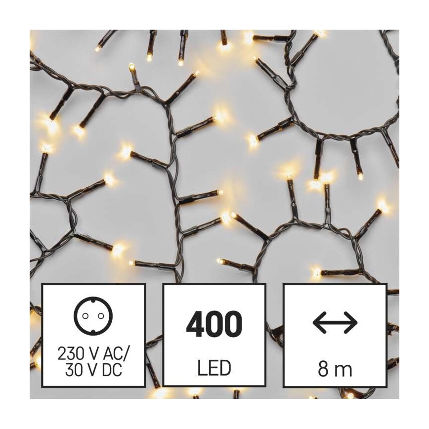 LED Kalėdinė lauko girlianda 400xLED/13m IP44 šiltai balta