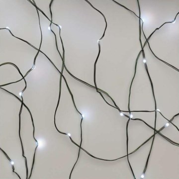 LED Kalėdinė lauko girlianda 40xLED 9m IP44 šaltai balta