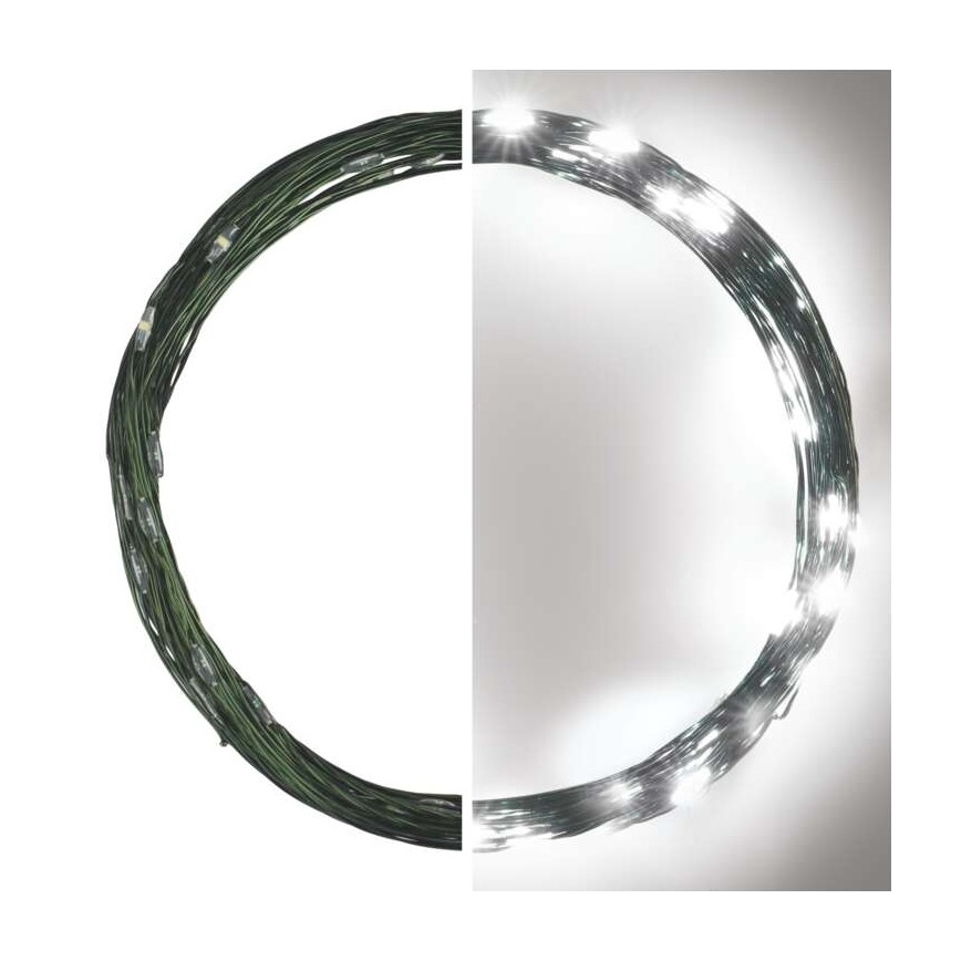 LED Kalėdinė lauko girlianda 40xLED/9m IP44 šaltai balta