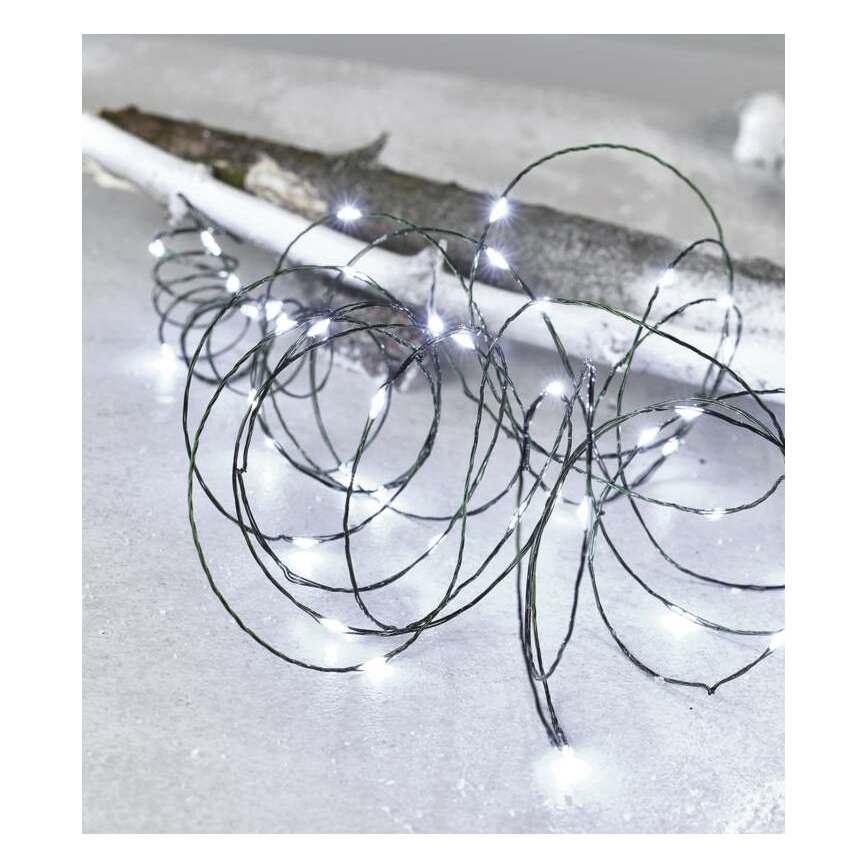LED Kalėdinė lauko girlianda 40xLED/9m IP44 šaltai balta