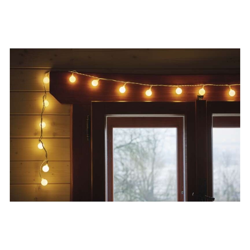 LED Kalėdinė lauko girlianda 40xLED/9m IP44 šiltai balta