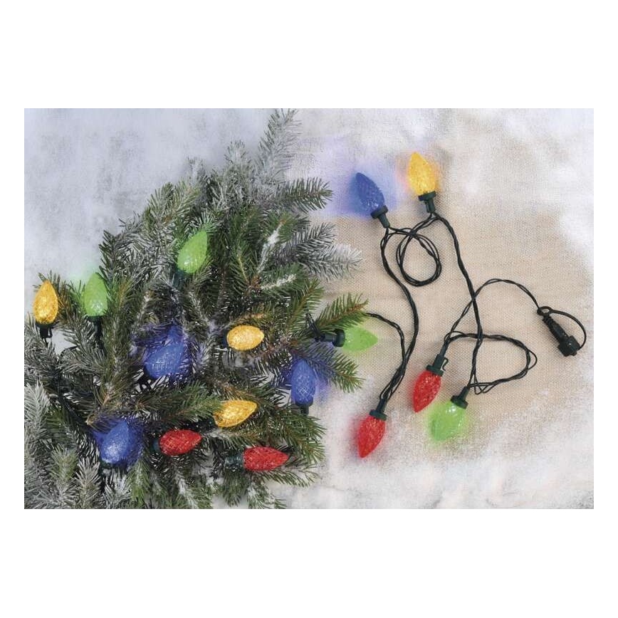 LED Kalėdinė lauko girlianda 50xLED/8 režimai 14,8m IP44 daugiaspalvė