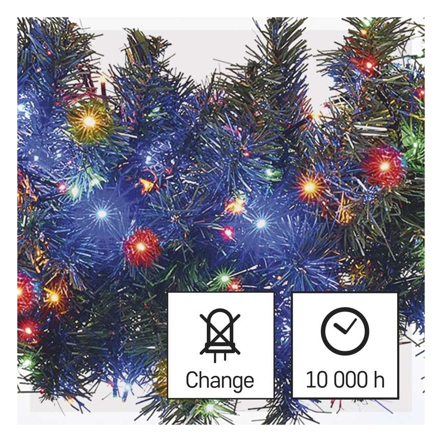 LED Kalėdinė lauko girlianda 600xLED/17m IP44 daugiaspalvė