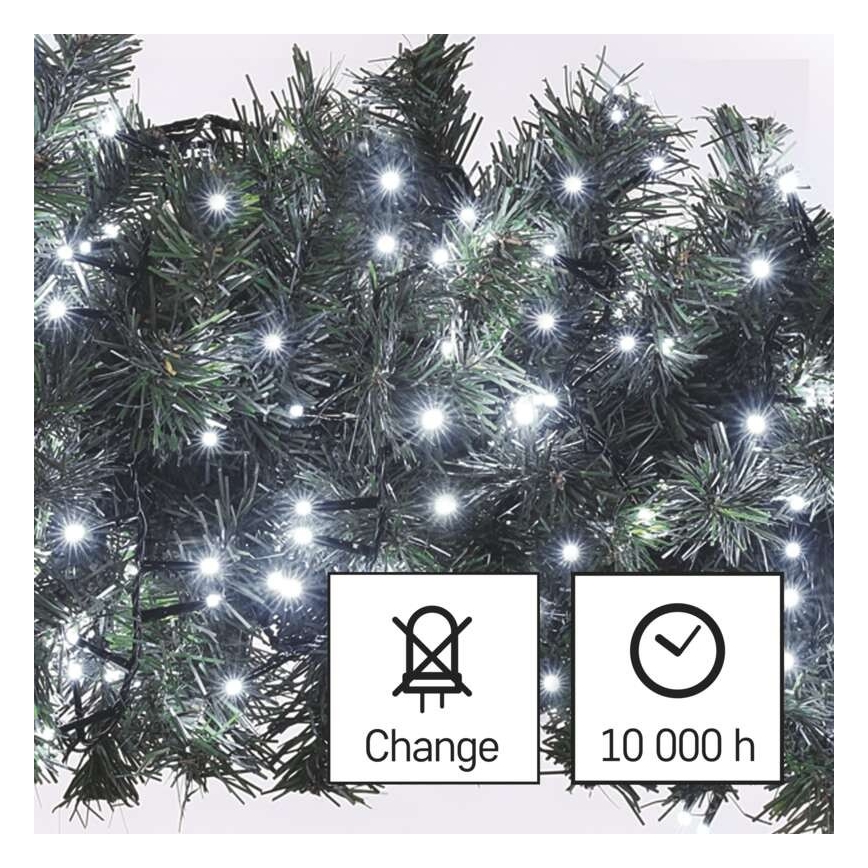 LED Kalėdinė lauko girlianda 600xLED/17m IP44 šaltai balta